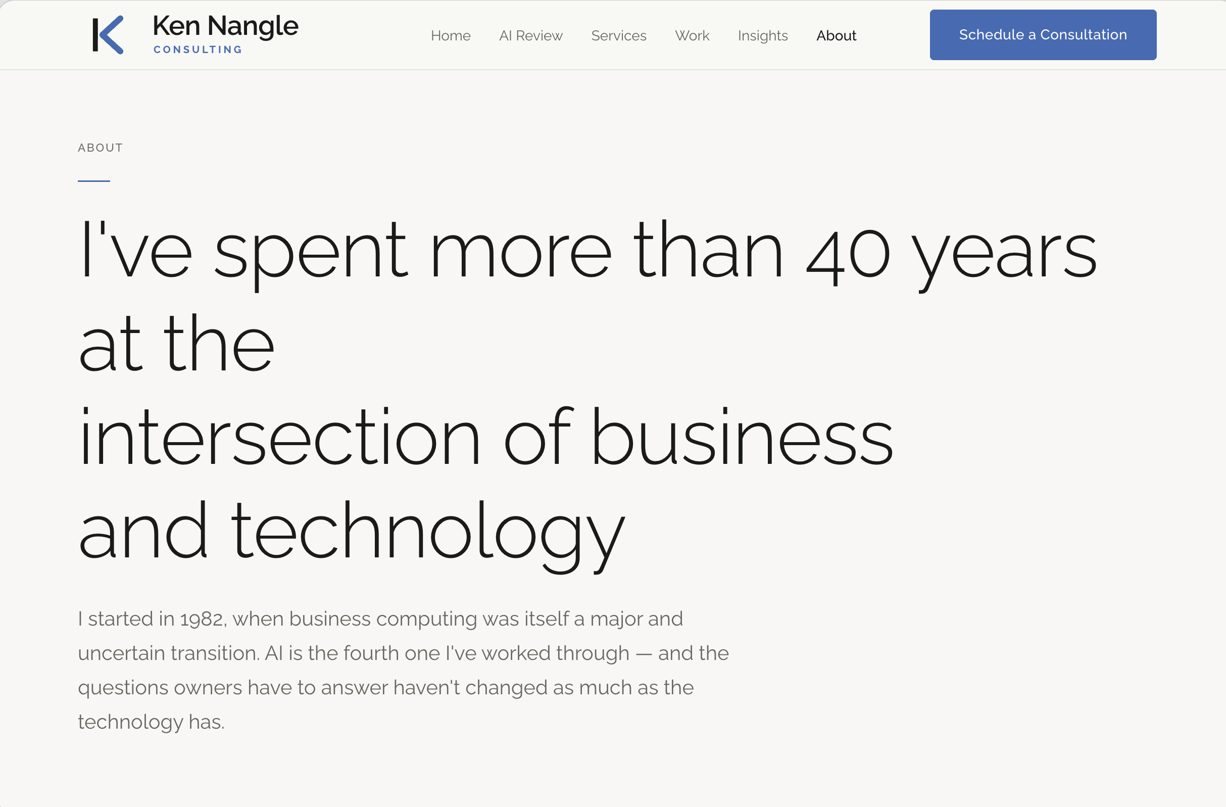 kennangle.com About page